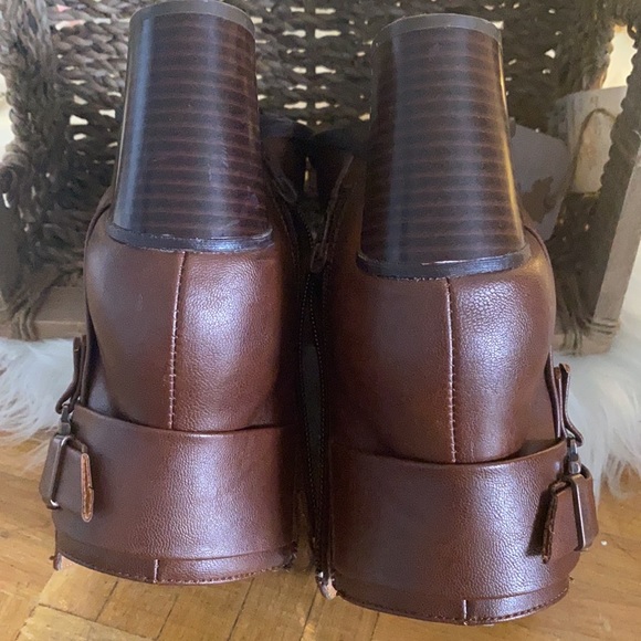 Brown boots ankle boots leather for women - Picture 11 of 11